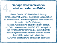 Vorlage des Frameworks bei einem externen Pr&uuml;fer / Zertifizierungsstel